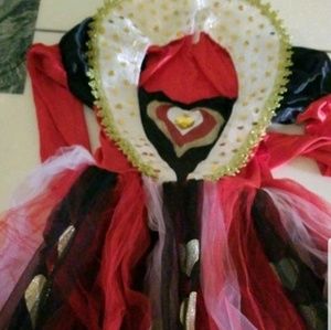Queen of hearts girls costume